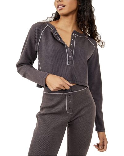 Free People Early Night Cropped Pullover - Black