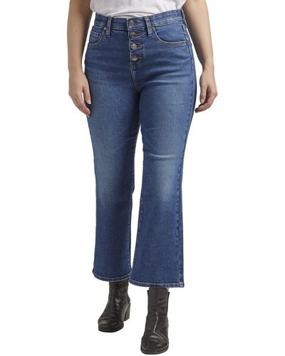 Jag Jeans Phoebe High-rise Cropped Bootcut Jeans - Blue