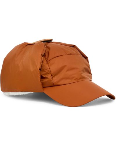 UGG Water-resistant Recycled Nylon Baseball Cap With Earflaps And Recycled Microfur Lining - Brown