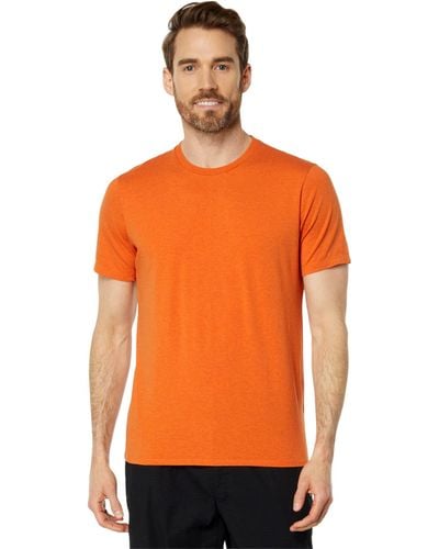 L.L. Bean Comfort Stretch Pima Short Sleeve Tee Shirt - Orange