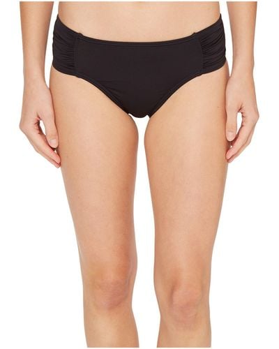 Tommy Bahama Pearl High-waist Side-shirred Bikini Bottom - Black