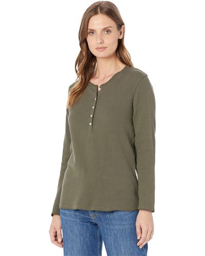 Pact Waffle Henley - Green