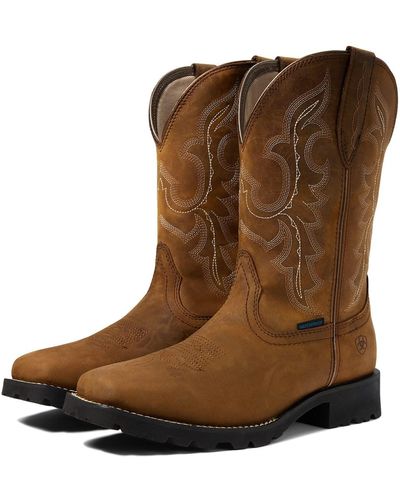 Ariat Unbridled Rancher Waterproof Western Boot - Brown