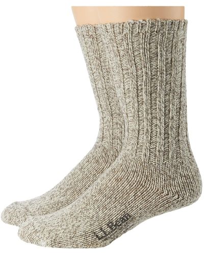 L.L. Bean Merino Wool Ragg Socks 10 2-pair - Gray