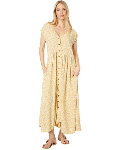 Madewell Button-front Midi Dress In Piccola Floral - Metallic