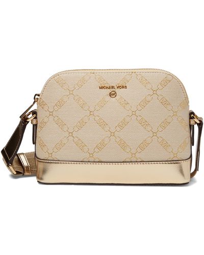 MICHAEL Michael Kors Jet Set Charm Large Dome Crossbody With Web Strap in  Natural