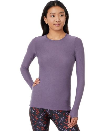 Beyond Yoga Featherweight Classic Crew Pullover - Purple