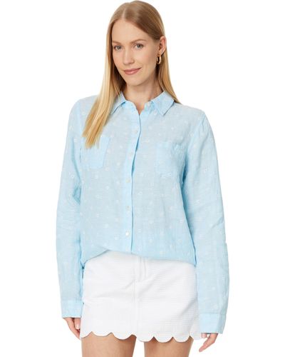 Lilly Pulitzer Sea View Button Down - Blue