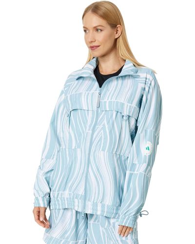 adidas By Stella McCartney Truecasuals Woven Track Top Printed Ht1102 - Blue