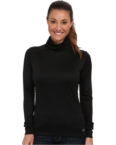 Hot Chillys Peachskins Roll T-neck - Black