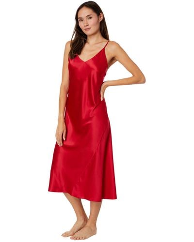 Natori Glamour Satin Gown - Red