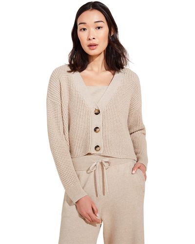 Eberjey Recycled Sweater - The Cropped Cardigan - Natural