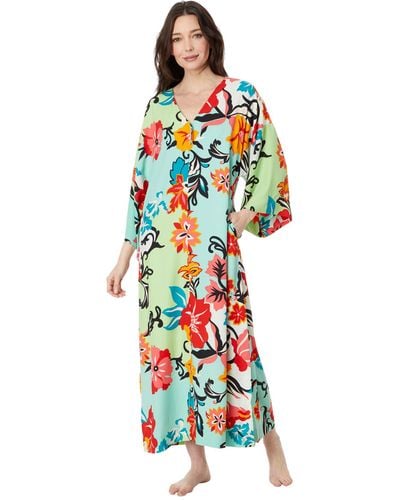 Natori Marbella 52 Zip Caftan - White