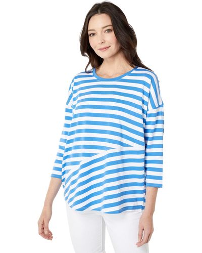 Vineyard Vines Pieced Striped Deluxe Tee - Blue