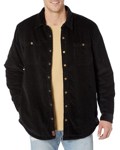 L.L. Bean 1912 Heritage Lined Shirt Jacket Corduroy - Tall - Black