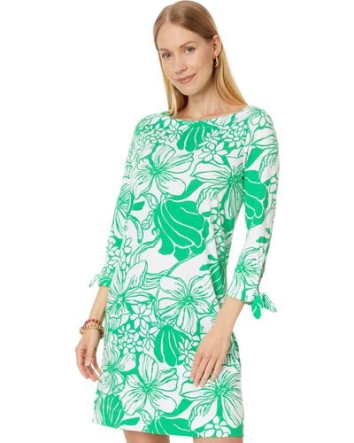 Lilly Pulitzer Lidia 3/4 Sleeve Boatneck Dress - Green
