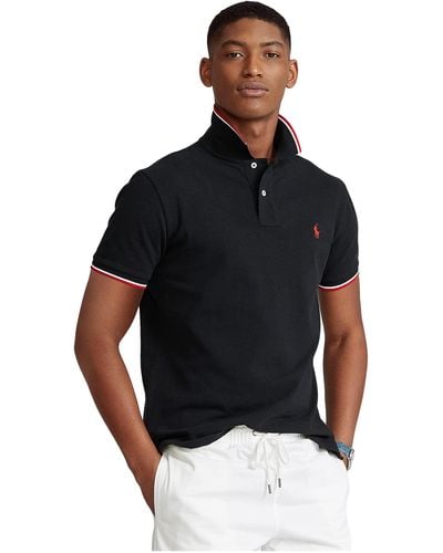 Polo Ralph Lauren Classic Fit Mesh Polo Shirt - Black