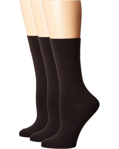Hue Ultrasmooth Sock 3 Pack - Black