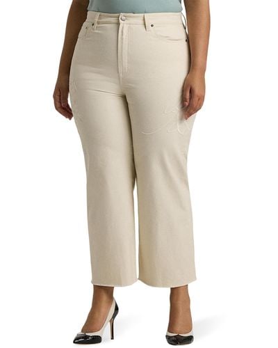 Lauren by Ralph Lauren Plus-size High-rise Relaxed Cropped Jean - Natural