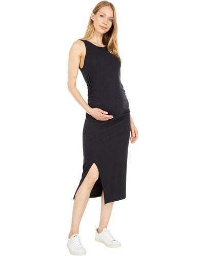 Beyond Yoga Maternity Ease Into It Midi Tank Dress - Black