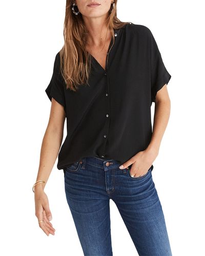 Madewell Central Drapey Shirt - Black