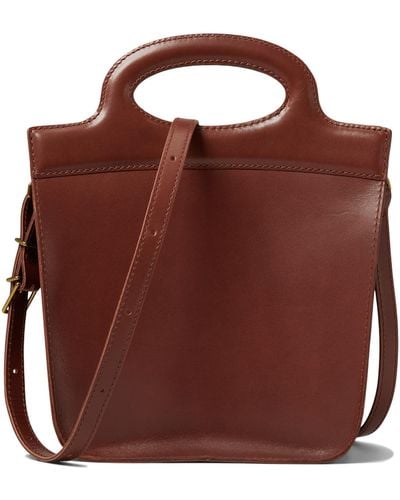 Madewell The Toggle Crossbody Bag In Leather - Brown
