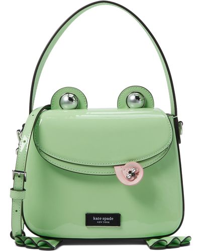 Kate Spade Lily Patent Leather 3d Frog Hobo - Green