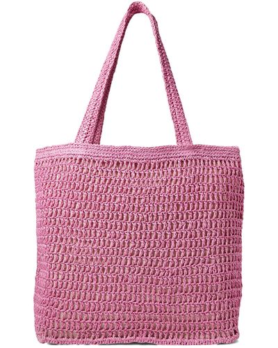 Madewell The Transport Tote: Straw Edition - Pink