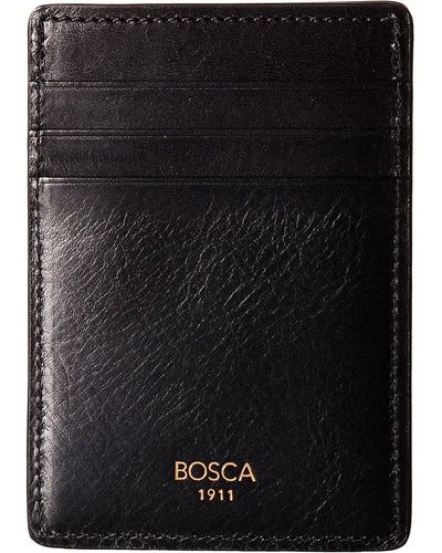 Bosca Dolce Collection - Deluxe Front Pocket Wallet - Black