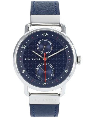 Ted Baker 42 Mm Brixam Multifunction Watch - Blue