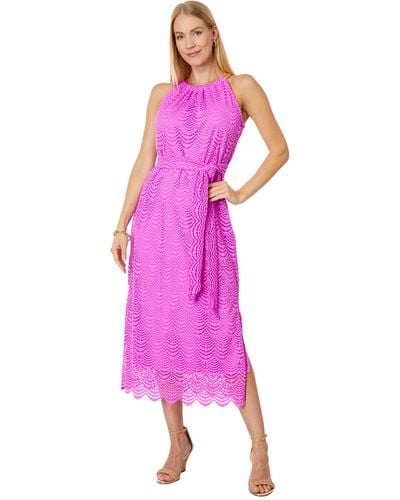 Lilly Pulitzer Bingham Lace Midi Dress - Pink