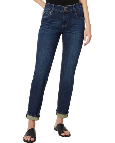 Kut From The Kloth Catherine Boyfriend High Rise Double Button - Blue