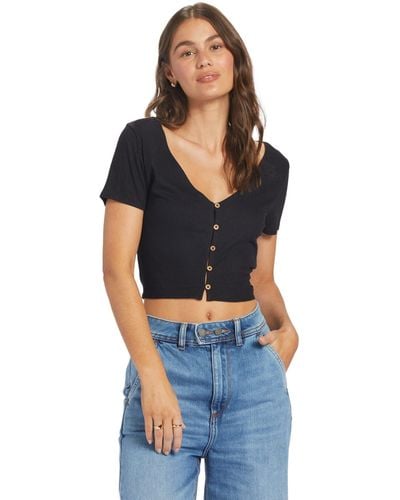 Roxy Born With It Cropped Top - Blue