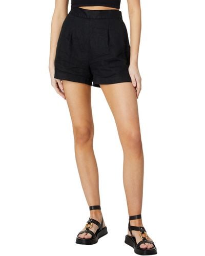 Madewell Clean Pull-on Shorts In 100% Linen - Black