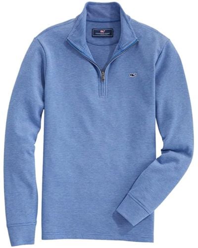 Vineyard Vines Saltwater 1/4-zip Pullover Sweater - Blue
