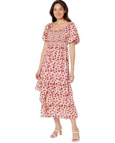 English Factory Floral Print Maxi Dress - Pink
