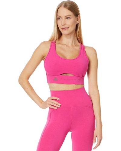 adidas By Stella McCartney Truestrength Yoga Medium Support Sports Bra It5718 - Pink