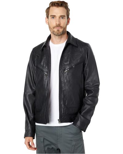 G-Star RAW Flight Leather Jacket - Black