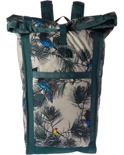 The North Face Homestead Roadsoda Pack (peyote Beige Birding Print/jasper Green) Backpack Bags - Multicolor