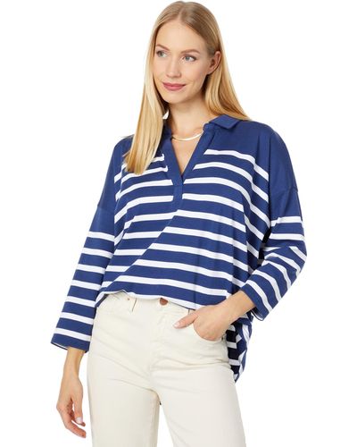 Vineyard Vines Striped Deluxe Tee - Blue