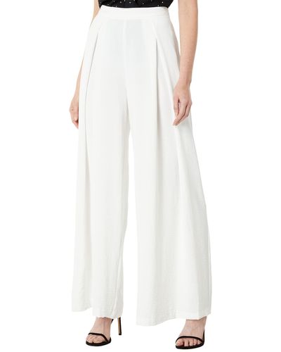 Vince Camuto Crop Wide Leg Washer Twill Pants - White