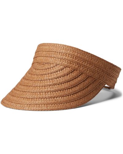 Madewell Packable Braided Straw Visor - Brown
