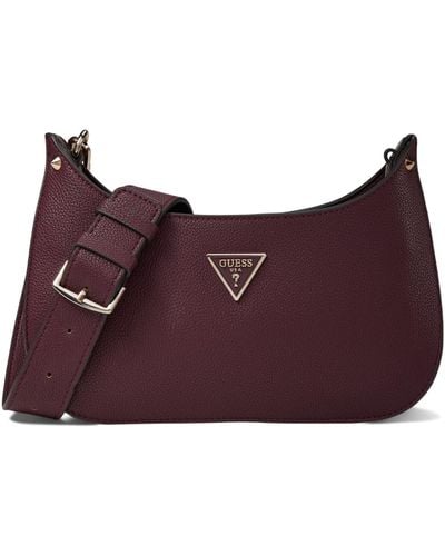 Guess Meridian Mini Top Zip Shoulder Bag - Purple
