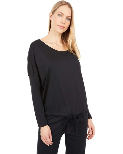 Eberjey Heather - Slouchy Tee - Black