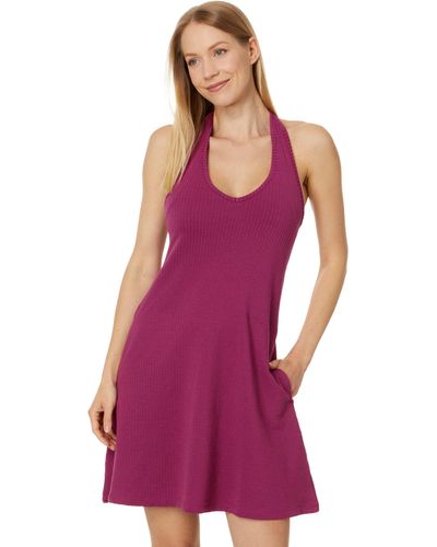 Toad&Co Plumeria Halter Sleeveless Dress - Purple