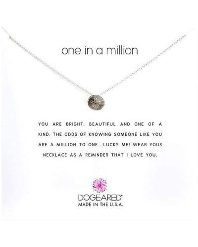 Dogeared One In A Million Sand Dollar Necklace - Metallic