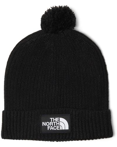 The North Face Tnf Logo Box Pom Beanie - Black