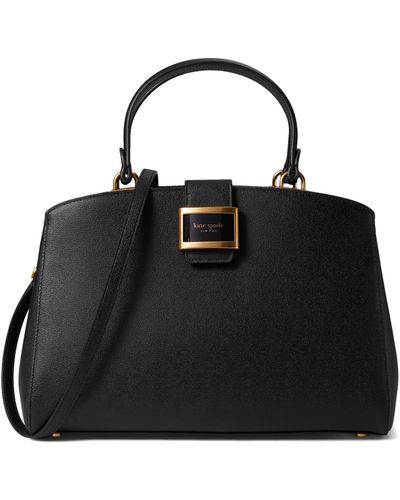 Kate Spade Katy Textured Leather Satchel - Black