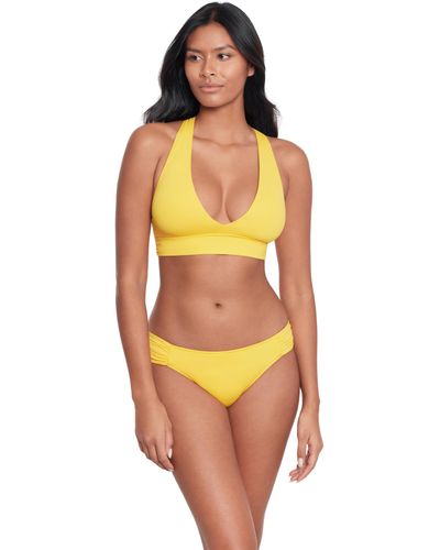 Lauren by Ralph Lauren Beach Club Solids Twist X Back Bikini Top - Orange