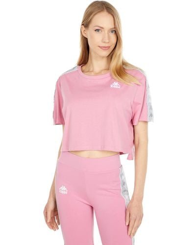 Kappa 222 Banda Solok Women's Cropped T-Shirt - 100% Cotton, Box Fit, Signature Stripe - View #8